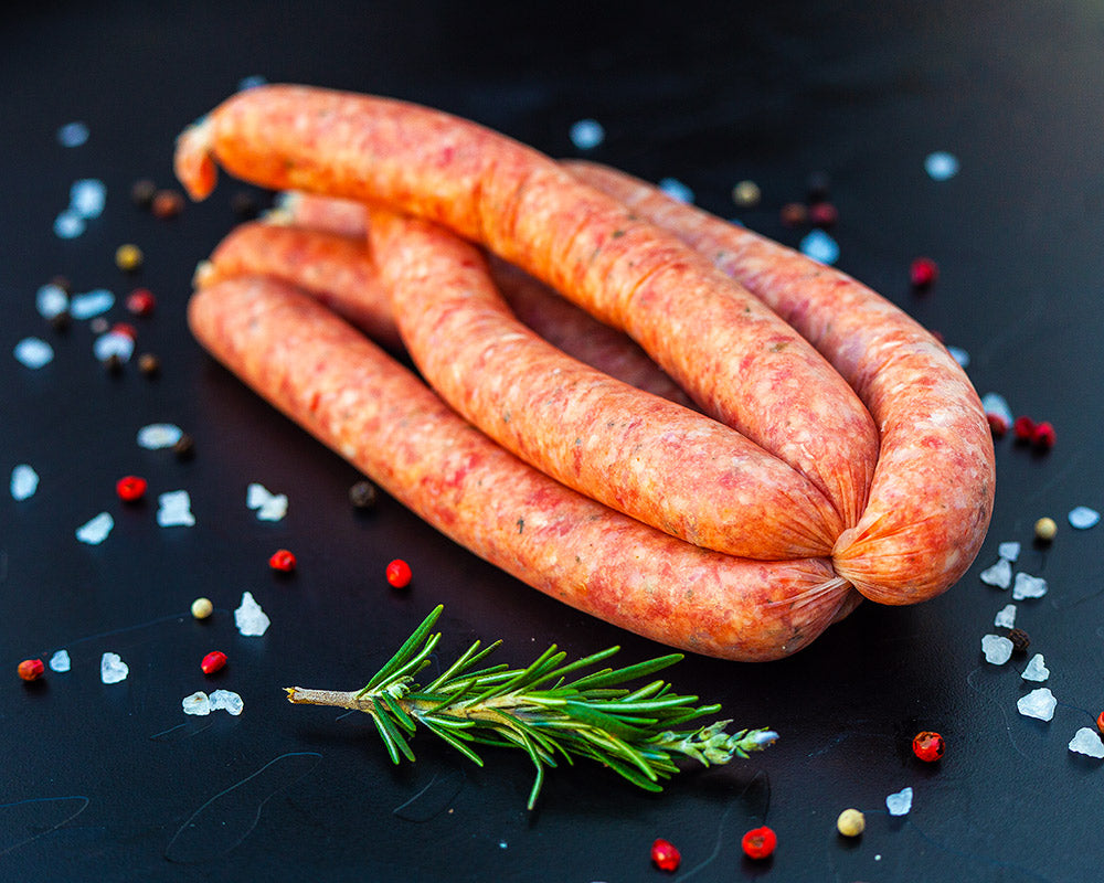 Beef Sausages, Plain Thin <br> (pack of 6)