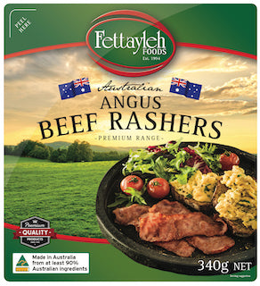 Beef Rashers, Fettayleh <br> (340g pack)