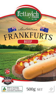 Beef Frankfurts, Fettayleh <br> (500g pack)