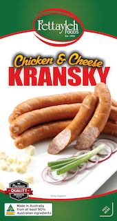 Kransky, Chicken & Cheese, Fettayleh <br> (500g pack)