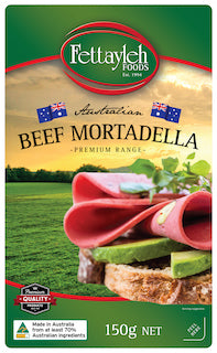 Beef Mortadella, Fettayleh <br> (150g pack)